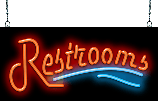 Restrooms Neon Sign