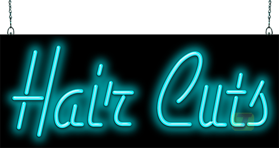 Hair Cuts Neon Sign