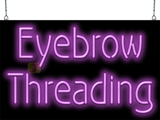 Eyebrow Threading Neon Sign