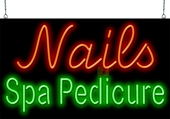 Nails Spa Pedicure Neon Sign