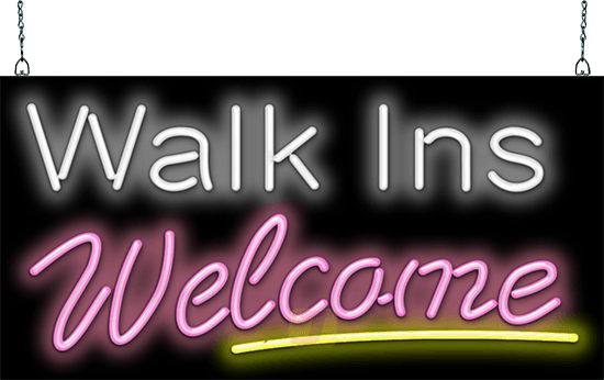 Walk Ins Welcome Neon Sign