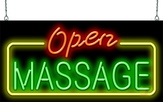 Massage Open Neon Sign