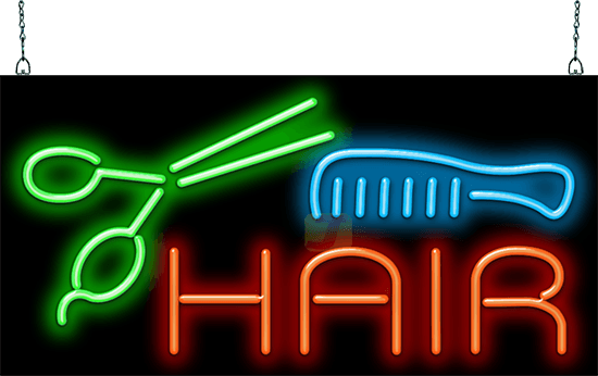 LED Ultra Bright Neon Light Animated Flashing Barber Shop Sign Color Display 