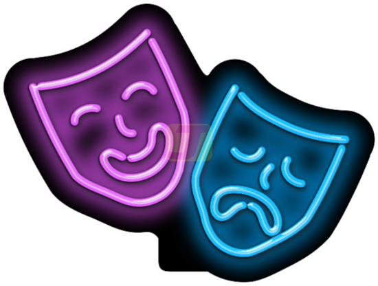 Theatrical Mask Neon Sign