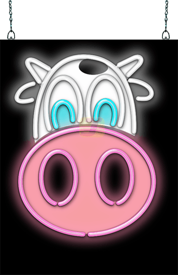 Cow Face Neon Sign