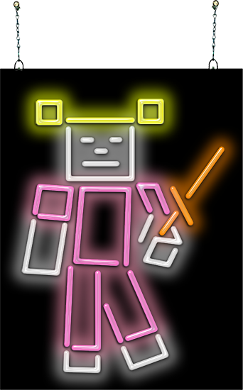 Block Girl Neon Sign