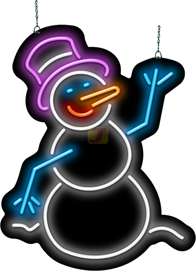 Snowman Neon Sign