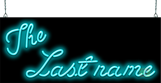 Custom The Lastname Neon Sign