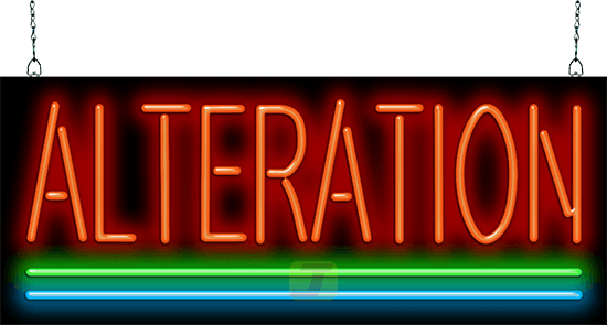 Alteration Neon Sign