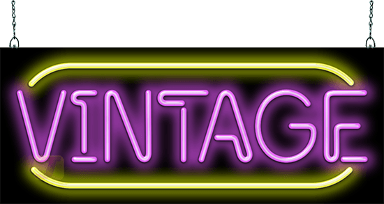 Vintage with Border Neon Sign