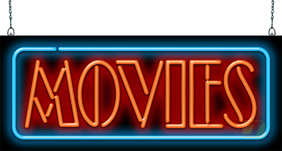 Movies Neon Sign