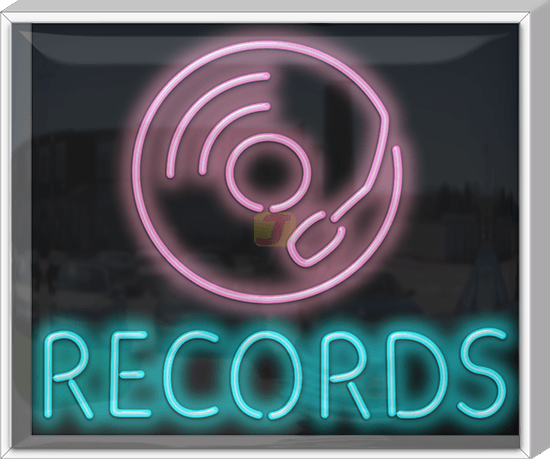 Outdoor Records Neon Sign