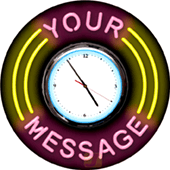 Neon Clock with Your Custom Message