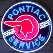 Pontiac Service Neon Sign