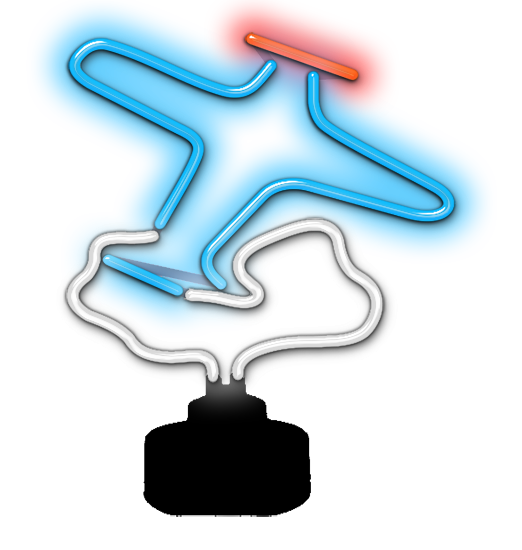 Airplane Neon Sculpture