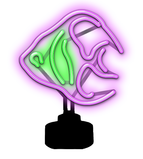Angel Fish Neon Sculpture