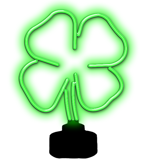 Four Leaf  Clover Neon Sculpture