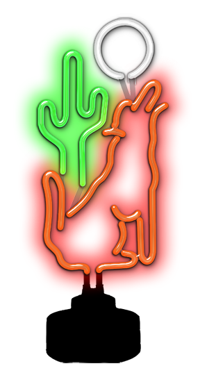 Coyote Neon Sculpture