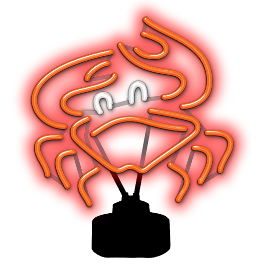 Crab Neon Sculpture