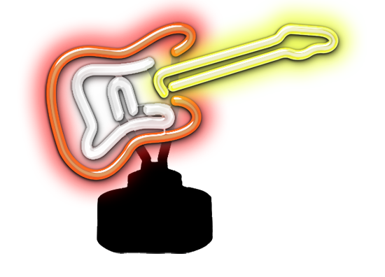Electric Guitar Neon Sculpture