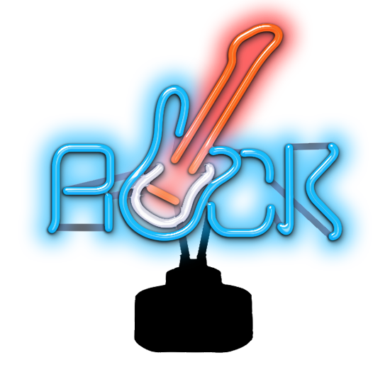 Rock Guitar Neon Sculpture