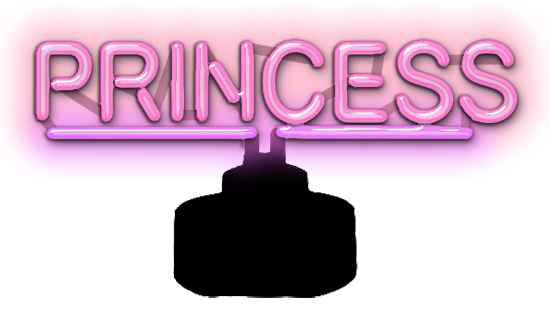 Princess Neon Sculpture