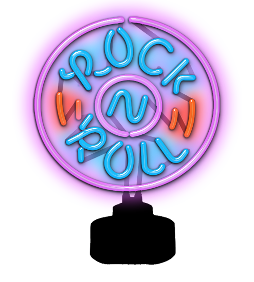 Rock N Roll Neon Sculpture