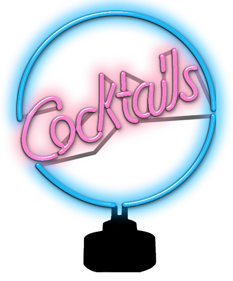 Cocktails Neon Sculpture