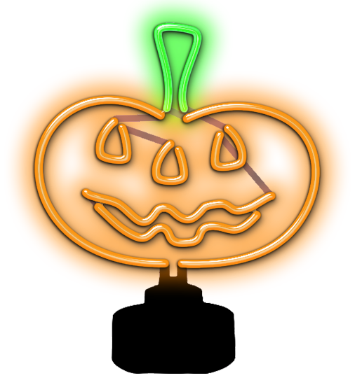 Pumpkin Neon Sculpture