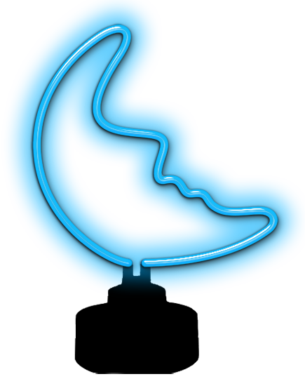 Blue Moon Neon Sculpture