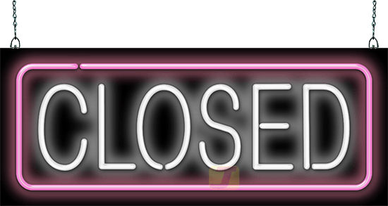 Closed Neon Sign
