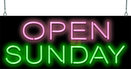 Open Sunday Neon Sign