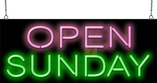 Open Sunday Neon Sign Og 30 71 Jantec Neon