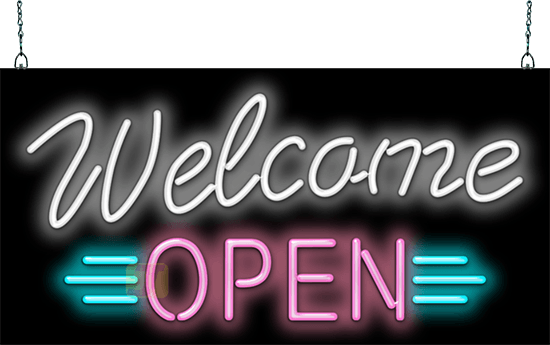Welcome Open Neon Sign