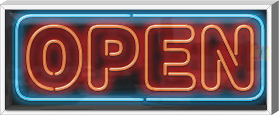 Outdoor XL Open Neon Sign