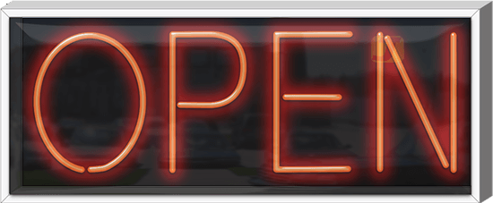 Outdoor Open Neon Sign