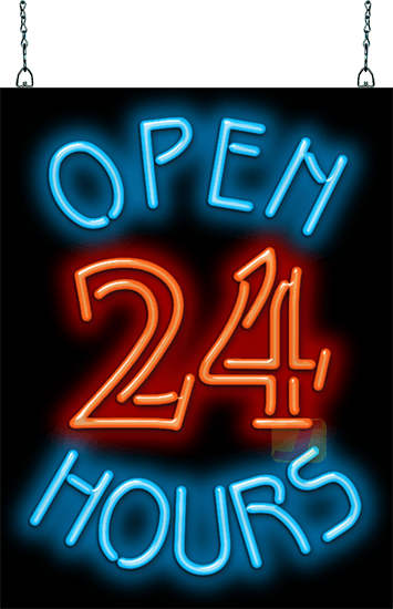 Open 24 Hours Neon Sign | OGM-25-03 | Jantec Neon