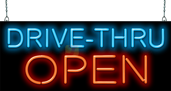 Drive-Thru Open Neon Sign
