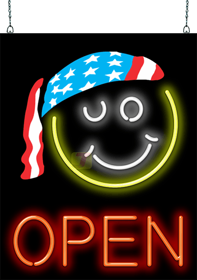 Bandana Open Neon Sign