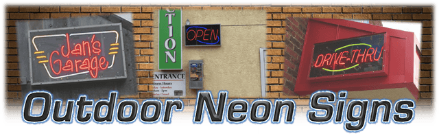 Custom outdoor clearance neon signs
