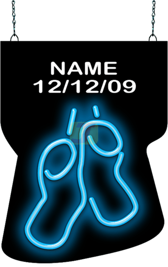 Custom Message Baby Booties Neon Sign
