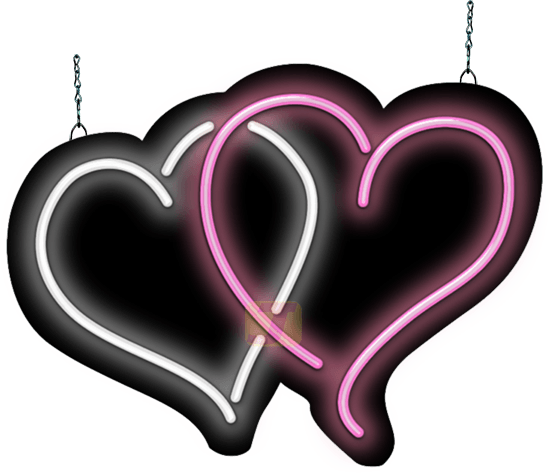 Double Hearts Neon Sign