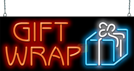 Gift Wrap Neon Sign