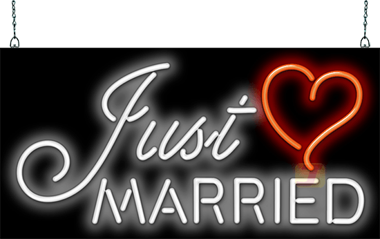 Just Married Wedding Neon Sign