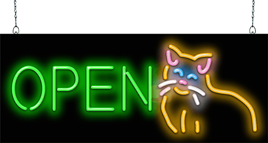 Cat Open Neon Sign