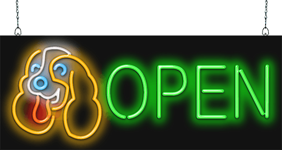 Dog Open Neon Sign
