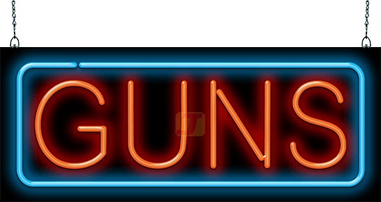 Guns Neon Sign