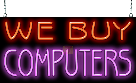 We Buy Computers Neon Sign