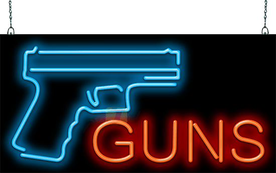 Guns Neon Sign