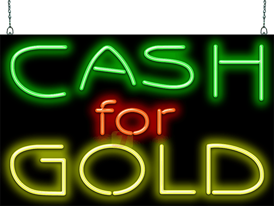 Cash for Gold Neon Sign - Large Size